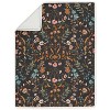 Sweet Jojo Designs Girl Baby Crib Bedding Set - Boho Floral Wildflower Black Orange and Blue 4pc - 3 of 4