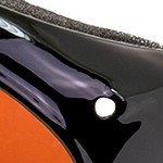 black frame | clear mirror, drive mirror, yellow lens
