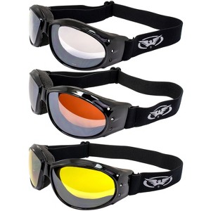 3 Pairs of Global Vision Eyewear Eliminator Safety Motorcycle Goggles - 1 of 4