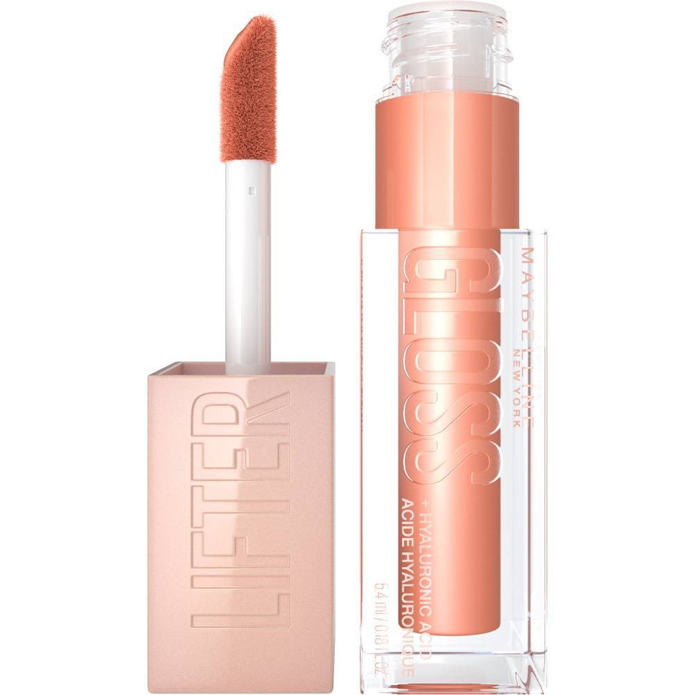 Photos - Lipstick & Lip Gloss Maybelline Lifter Gloss Plumping Lip Gloss with Hyaluronic Acid - 7 Amber - 0.18 fl oz 