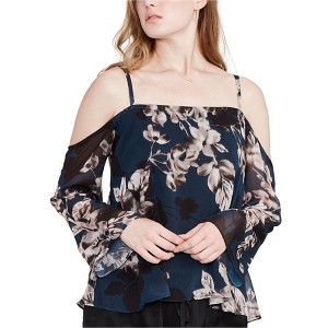 Rachel Roy Womens Cold Shoulder Floral Knit Blouse - 1 of 1