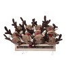 Transpac Polyester 9.75 in. Multicolor Christmas Plush Reindeer Ornament In Crate Set of 12 - 3 of 4
