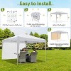 10X10Ft Outdoor Party Tent, Patio Canopy Gazebo with Removable Sidewalls Instant Event Tent for Camping, Outdoor Parties, Backyard - 4 of 4