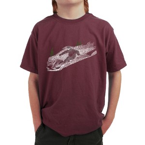 LA Pop Art Boy's Word Art T-shirt - Ski - 1 of 4