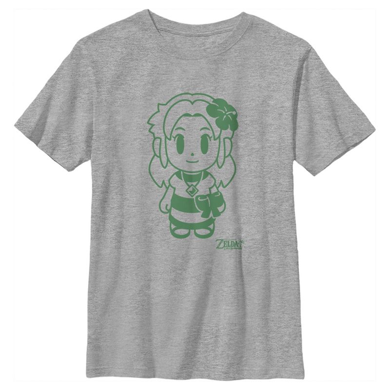 Boy's Nintendo Legend of Zelda Link's Awakening Sleek Marin Avatar T-Shirt, 1 of 5