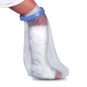 DMI Waterproof Cast Cover Wound Barrier and Bandage Protector, Fits Adult Small Leg up to 23 Inches in Length, Short Leg - 1 of 4