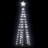 vidaXL Christmas Cone Tree Cold White 84 LEDs 2x5 ft - 2 of 4
