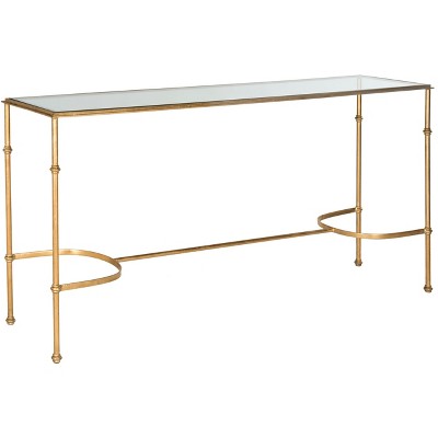 Lucille Gold and Glass Rectangular Hallway Table
