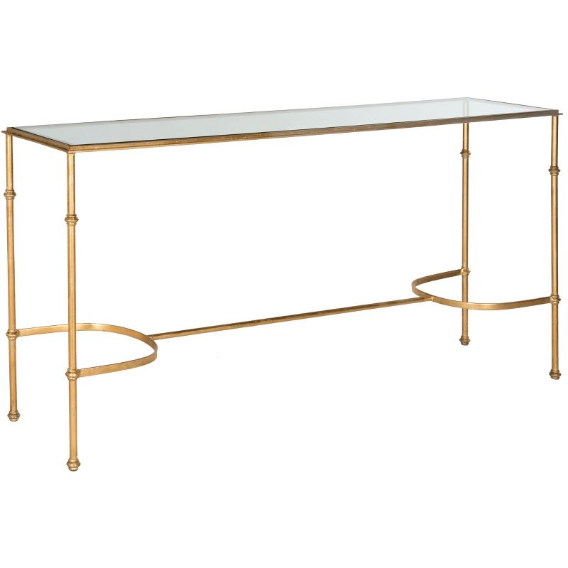 Lucille Console Table - Gold/Glass - Safavieh., 3 of 4