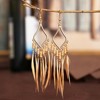 Bead Earrings Set Feather Tassel Gold Boho Ethnic Retro Bohemian Dangle Earring Bead Women Jewelry for Birthday Party Gifts - 3 of 4