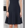 INSPIRE CHIC Women's Fishtail Hem Sleeveless Zipper Back Split Neck A-line Office Dresses - 4 of 4
