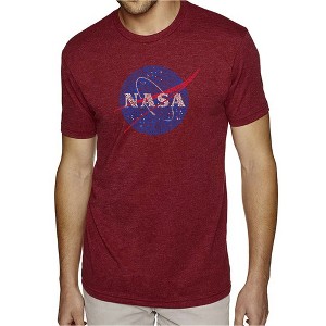 LA Pop Art Men's Premium Blend Word Art T-shirt - NASA's Most Notable Missions - 1 of 4