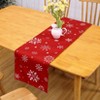 Christmas Tablecloth for Rectangle/Round Tables,Snowflake Washable Decorative Table Cover,Party Decorations for Parties Kitchen and Dining Room - 2 of 4