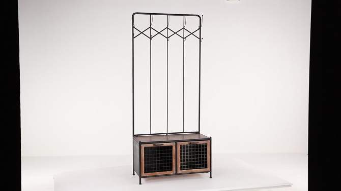 Hall Tree Coat Rack with Storage Drawers Black - Olivia &#38; May, 2 of 11, play video