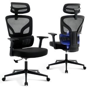 Office Chair Ergonomic Desk Chair - Home Mesh Office Desk Chair with Adjustable Lumbar Support, Rolling Swivel Task Chairs for Home, Office - 1 of 4