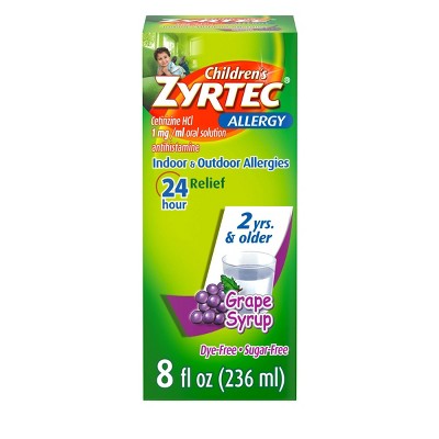 Children's Zyrtec 24 Hour Allergy Relief Syrup - Grape - Cetirizine


