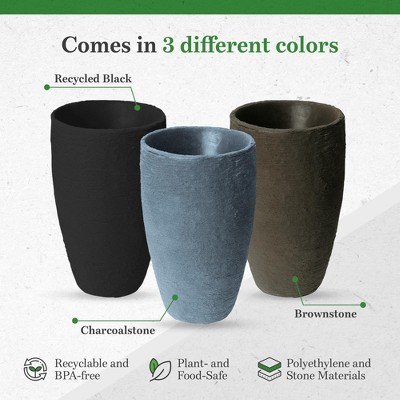 Athena 28.5" Brown Self-Watering Indoor Outdoor Planter