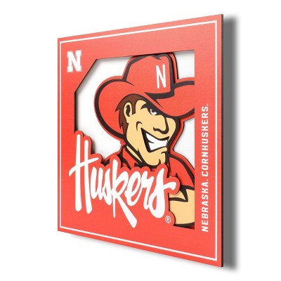 NCAA Nebraska Cornhuskers 3D Logo Series Wall Art - 12"x12"