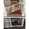 GROWNSY Baby Gate for Stairs- No Bottom Bar, Adjustable Width 29.8” to 43.5” for Child and Pet, with Auto-Close & One-Hand Operation, White - 4 of 4