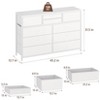 Dresser for Living Room with 10 Drawers,45"" Wide 10-Drawer Fabric Dresser,Modern Chest with Fabric Bins, Steel Frame & Wood Top,Lightweight TV Stand - 3 of 4