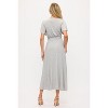 WEST K Women's Georgia Knee-length Faxu Wrap Knit Dress - 3 of 4