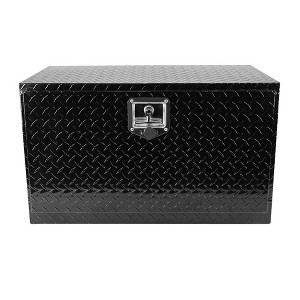Truck Bed Toolbox Flatbox Waterproof Heavy Duty Aluminum Stripes Tread Pattern RV Storage Organizer Tool Box - 1 of 4