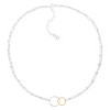 Silpada 'Pagosa' Circle Linking Station Necklace in Sterling Silver and 14K Gold Plating - 3 of 4