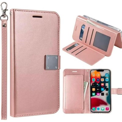 Entronix Case Compatible with Galaxy S24 - Foldable Leather Wallet, Card Holder & Lanyard