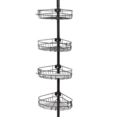Zenna Home Corner Tension Pole Shower Caddy
