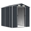 vidaXL Galvanized Steel Outdoor Garden Shed - Ample Storage for Garden Tools and Furniture, Rust-Resistant, in Anthracite Gray - 3 of 4
