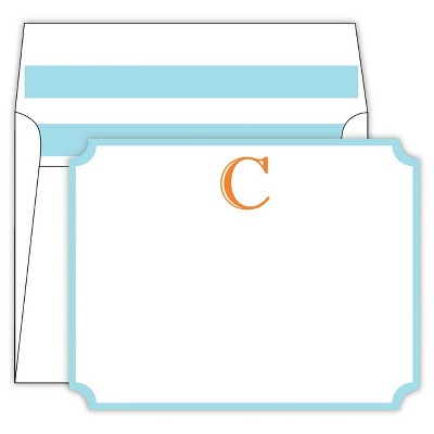 10ct 'C' Monogram Cabana Striped Collections White