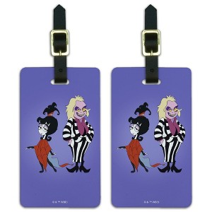 Beetlejuice Animated Series Beetlejuice And Lydia Luggage ID Tags Set of 2 - 1 of 4