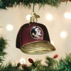 Old World Christmas Blown Glass Ornament for Christmas Tree, Florida State Baseball Cap - 2 of 3