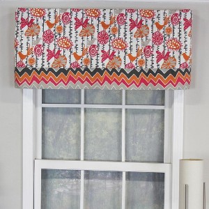 Merangerie Banded Style 3" Rod Pocket Valance 50" x 16" Sherbet by RLF Home - 1 of 4