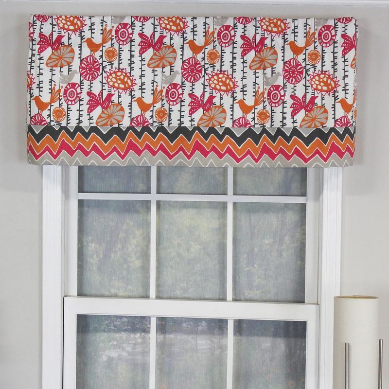 Merangerie Banded Style 3" Rod Pocket Valance 50" x 16" Sherbet by RLF Home, 1 of 5