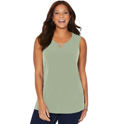 Catherines Women's Plus Size Crisscross Timeless Tank