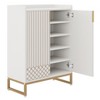 Lirago White 5-Tier Shoe Cabinet E1 MDF Metal Frame 29.52x13.78x41.34 Holds 20 Pairs Shoes Storage Organizer - 2 of 4