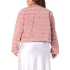 Agnes Orinda Women's Plus Size Fashionable Fluffy Open Front Cropped Faux Fur Winter Jacket - 4 of 4