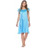 Casual Nights Women's Cap Sleeve Flower Silky Tricot Nightgown - 2 of 4