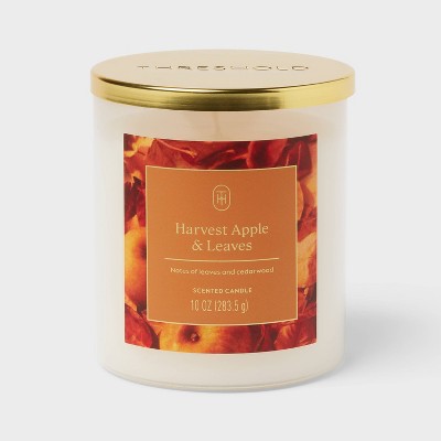 Lidded Harvest Apple and Leaves Jar Candle 10oz- Threshold™