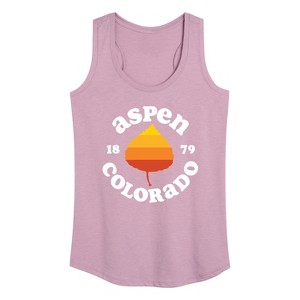 Women's - Instant Message - Aspen Colorado 1879 Graphic Racerback Tank - 1 of 4