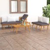 vidaXL Patio Lounge Set Sectional Sofa Set with Cushions Solid Wood Acacia - 2 of 4