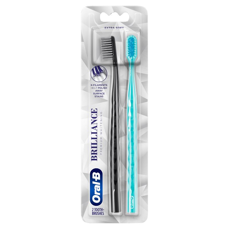 Oral-B Brilliance Whitening Toothbrush - Black - 2ct, 1 of 11