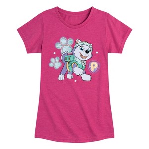 Girls' - Paw Patrol - Everest Sketch Fitted Short Sleeve Graphic T-Shirt - 1 of 4