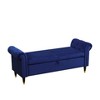 DOMETOUR Fluffy Fabric Bedroom Storage Bench - Cozy Upholstered Seat with Hidden Compartment - 2 of 4