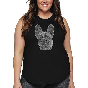 LA Pop Art Women's Word Art Tank Top - French Bulldog - 1 of 4