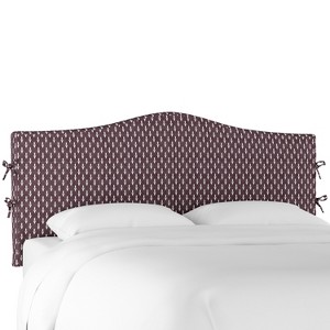 Full Lindsey Slipcover Headboard Plum Floral - Cloth & Co., Purple Floral