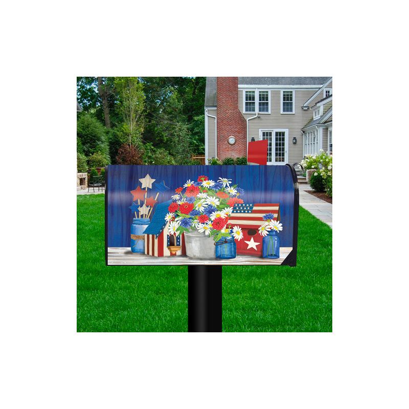 Red White and Blue Patriotic Mailbox Cover Standard Briarwood Lane, 2 of 4