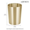 mDesign Small Steel Round Trash Wastebasket Garbage Bin - image 3 of 3