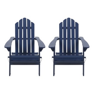 2pk Hazel Outdoor Acacia Wood Foldable Adirondack Chairs - Christopher Knight Home
 - 1 of 4